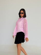 polka dot chiffon blouse