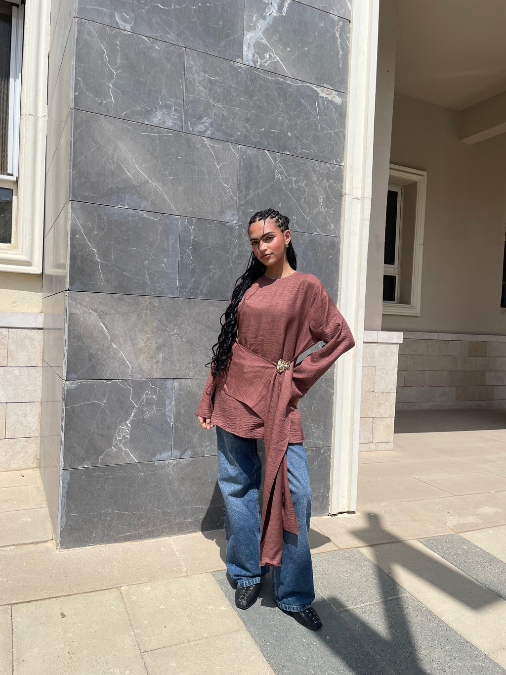 urban modesty draped top