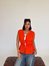 Zuma Ruched Tie Vest