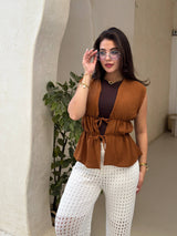 Zuma Ruched Tie Vest