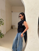 Zuma Ruched Tie Vest