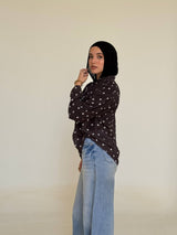 polka dot chiffon blouse