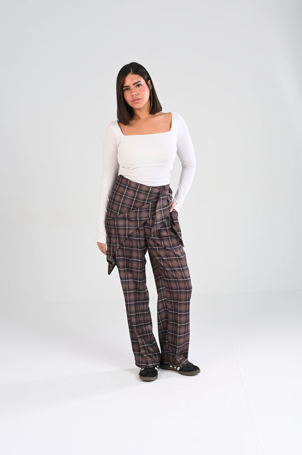wide-leg plaid viral pants