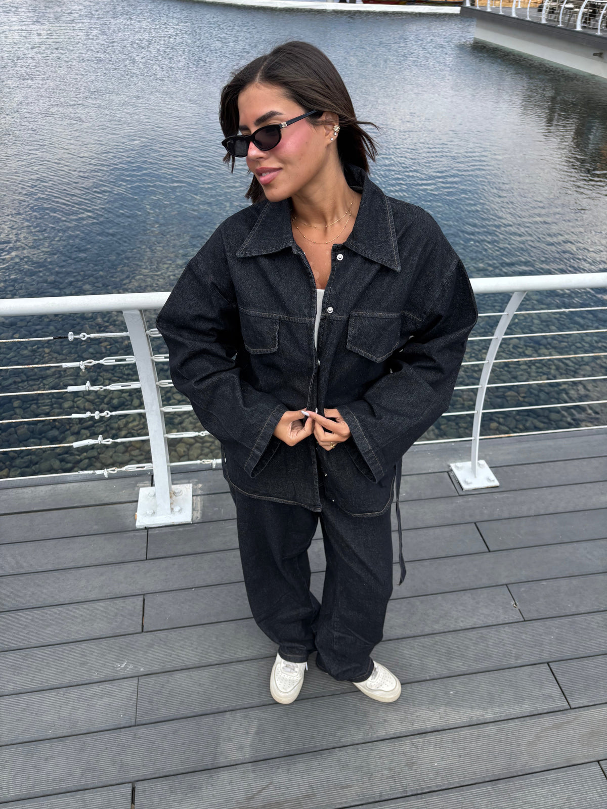 denim cargo set