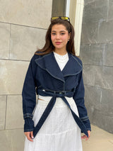 the denim wrap crop