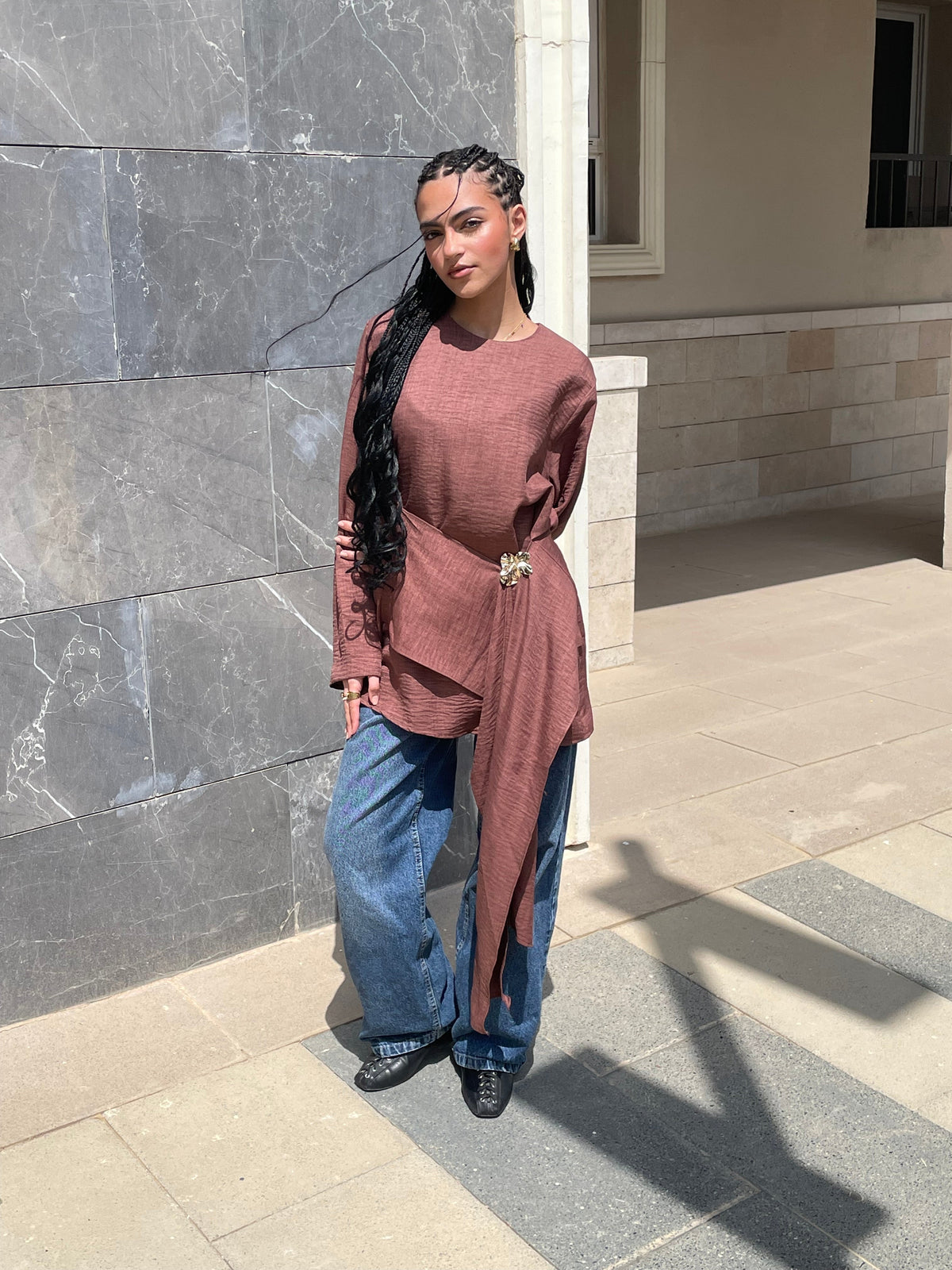 urban modesty draped top