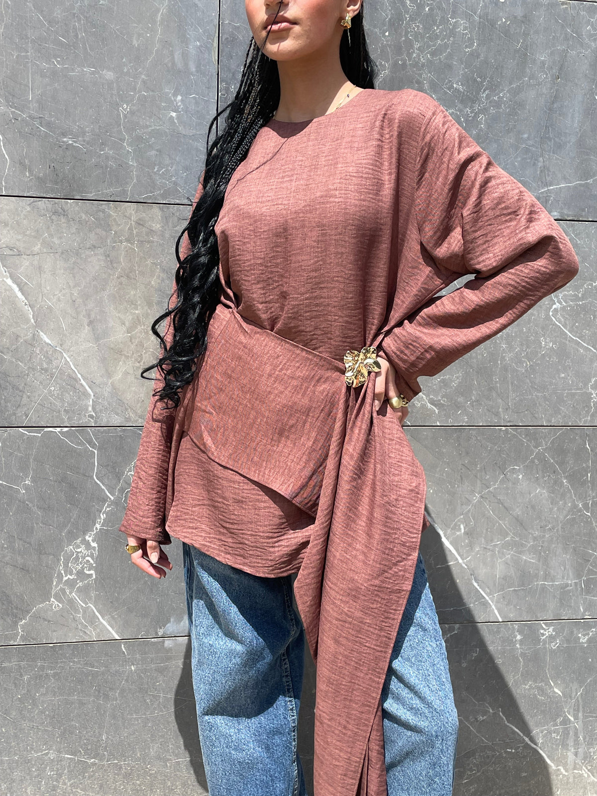 urban modesty draped top