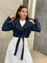 the denim wrap crop