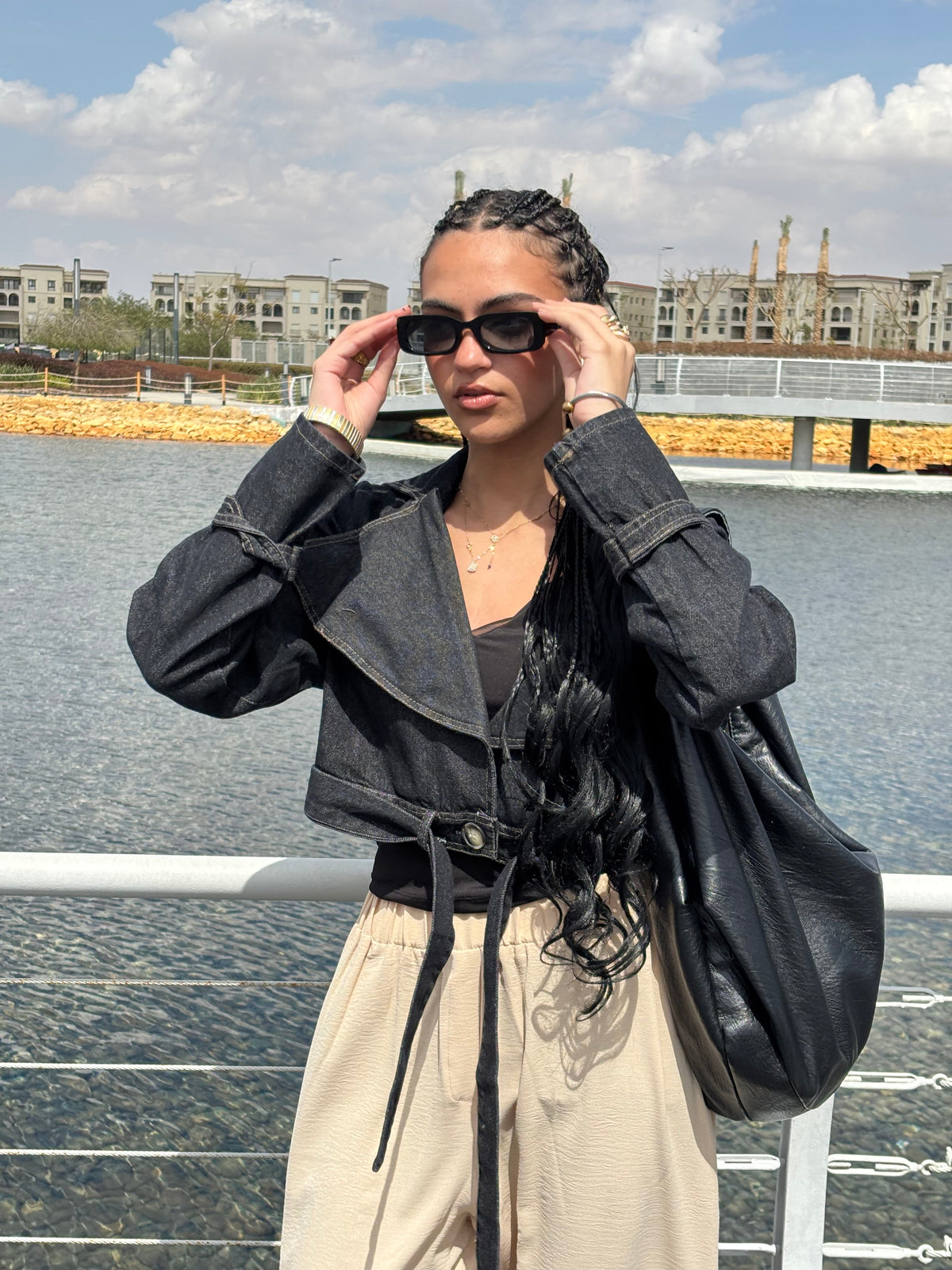 the denim wrap crop