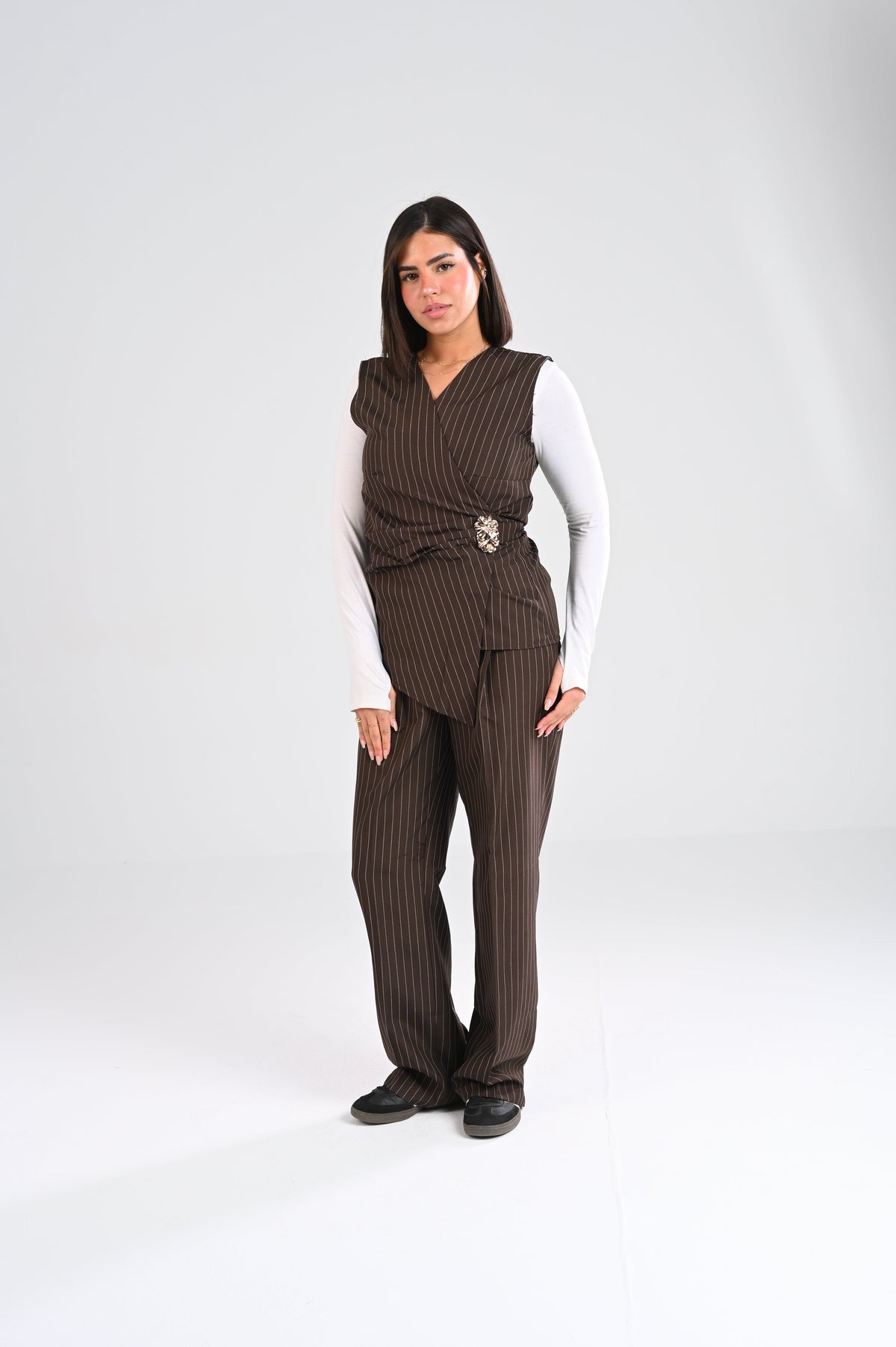 nickel accent pinstripe set
