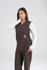 nickel accent pinstripe set