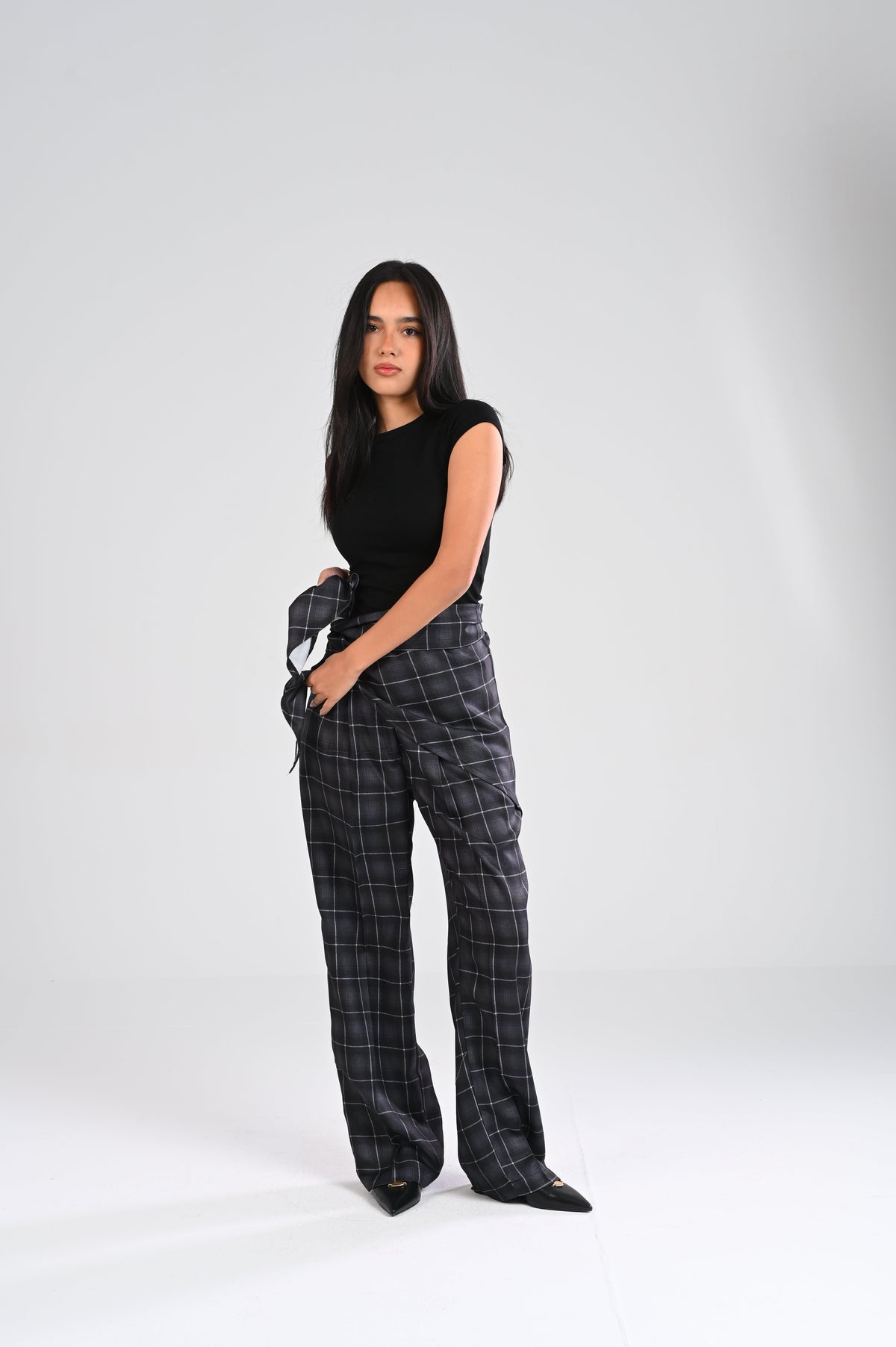 wide-leg plaid viral pants
