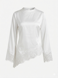 Luna Satin Lace Top