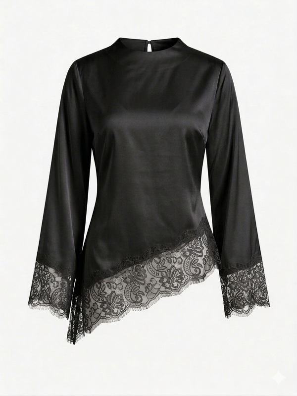 Luna Satin Lace Top