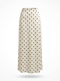 Coquette Polka Satin Maxi Skirt