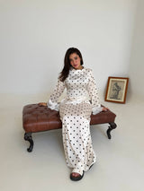 Coquette Polka Satin Matching Suit.