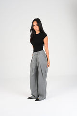 flared pleated pants