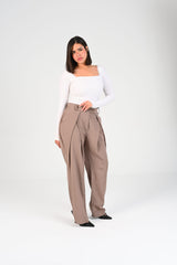 flared pleated pants