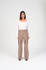 flared pleated pants
