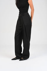flared pleated pants