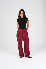 pinstripe fold trousers