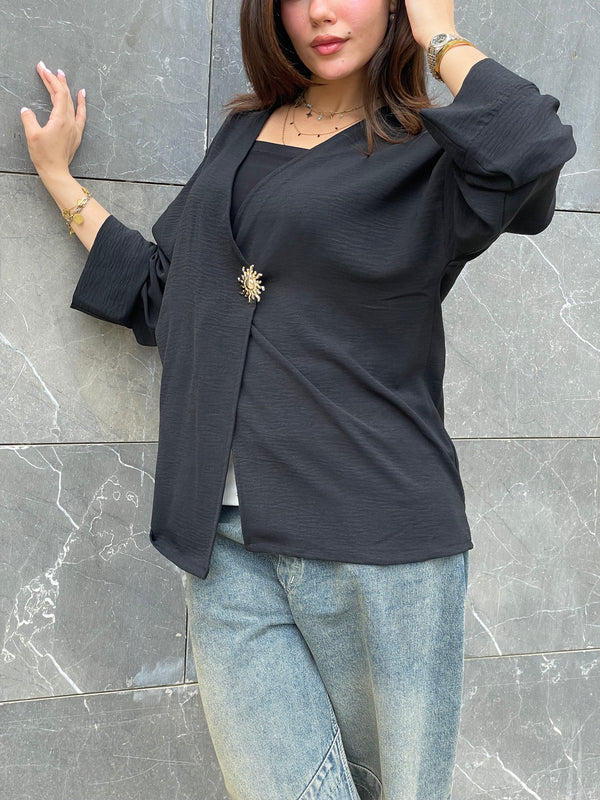 solaris wrap blouse