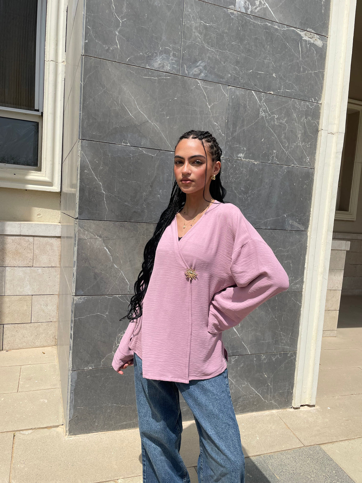 solaris wrap blouse