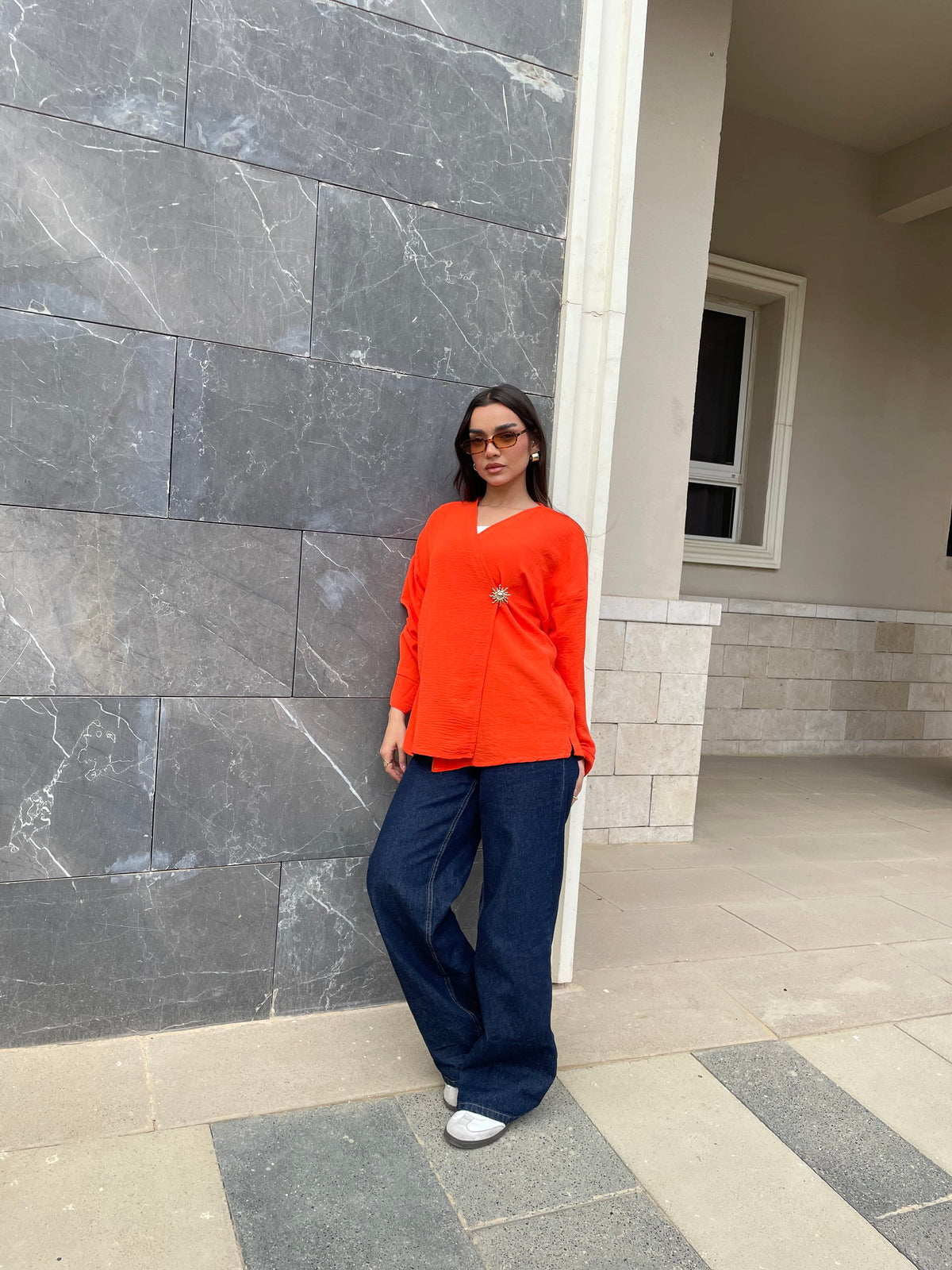 solaris wrap blouse