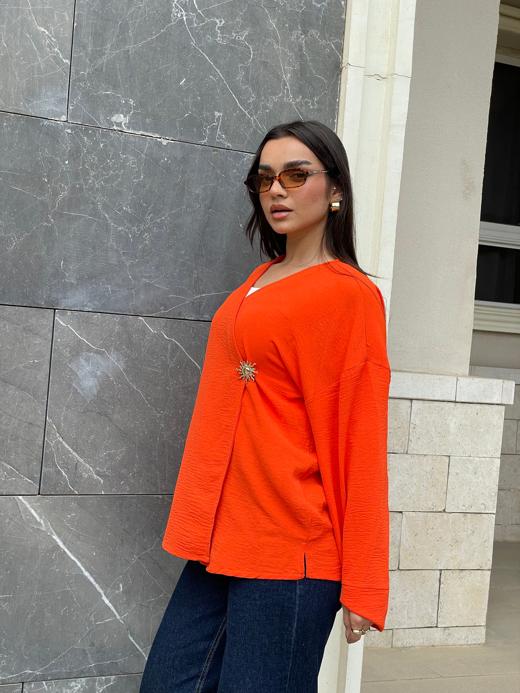 solaris wrap blouse