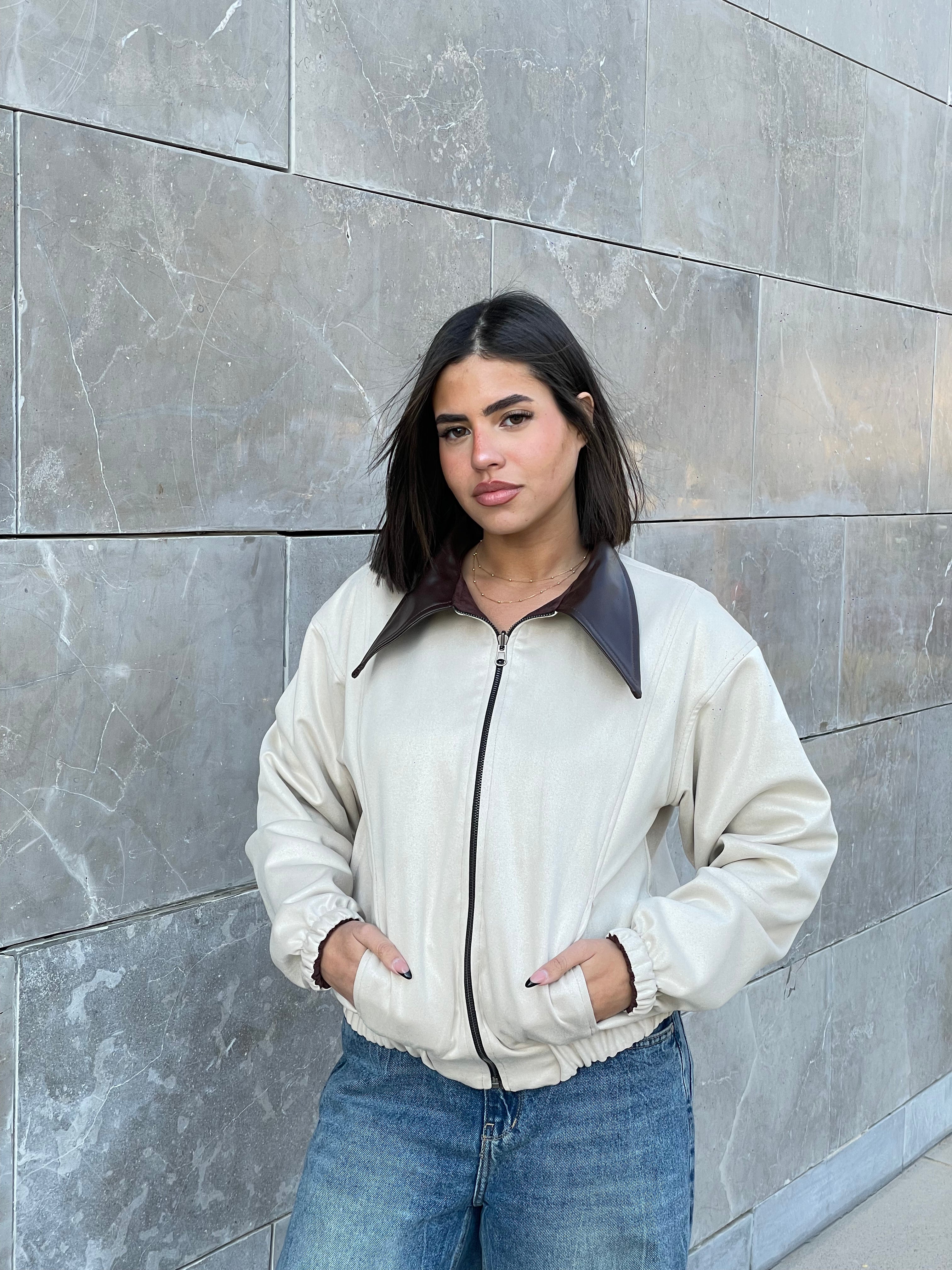 Reversible Leather-Collar Bomber