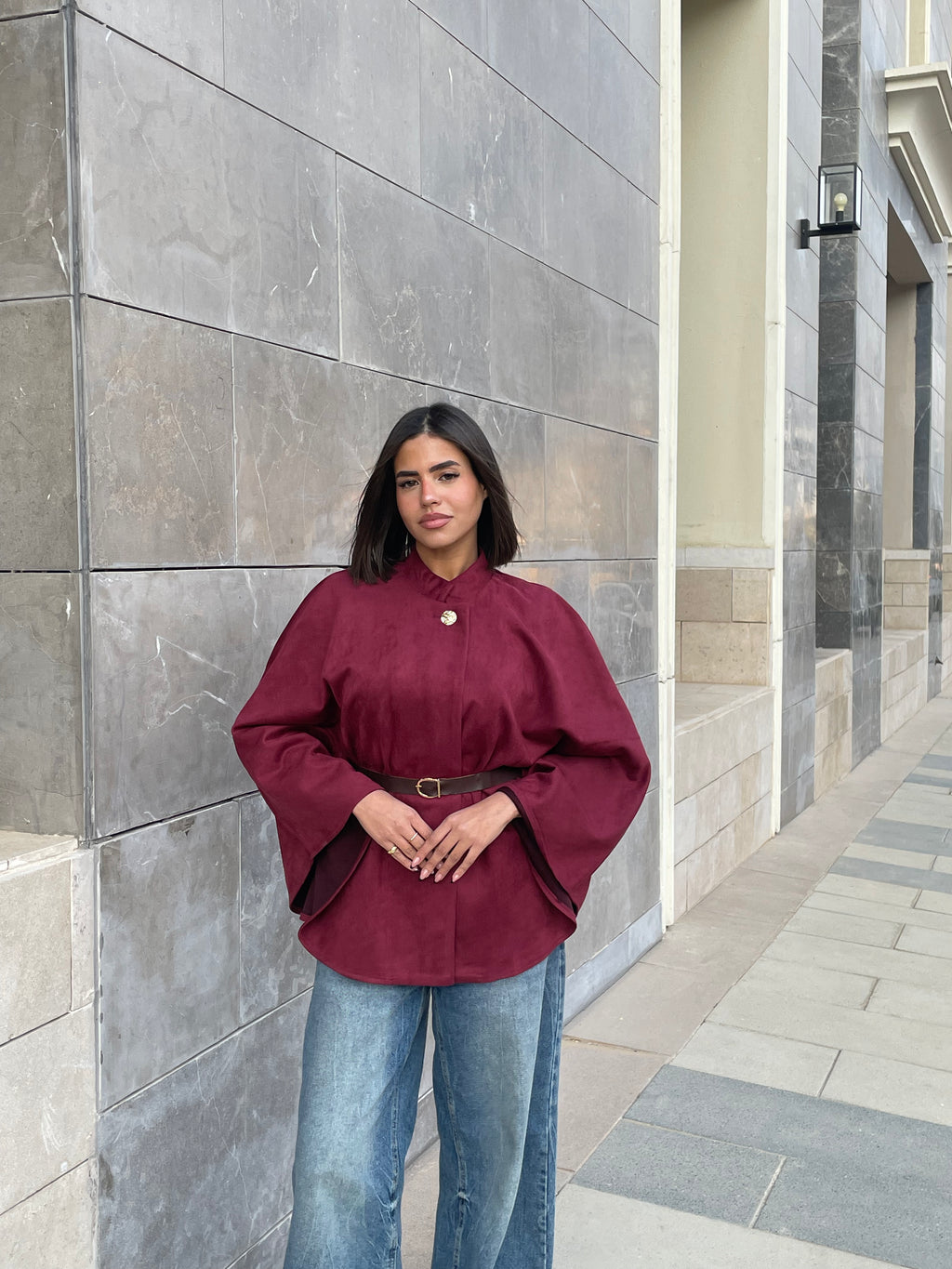 The Suede Cape Jacket