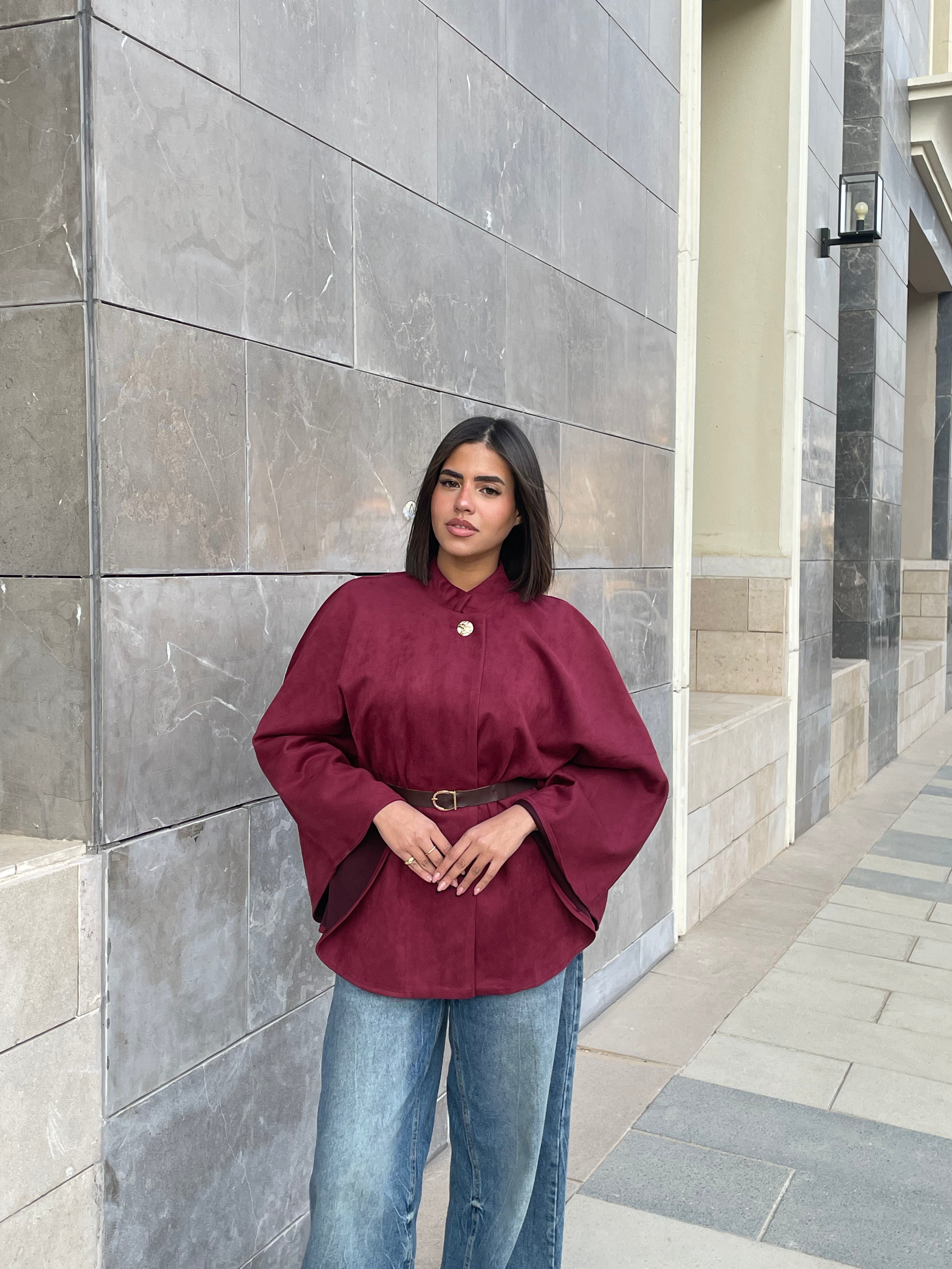 The Suede Cape Jacket
