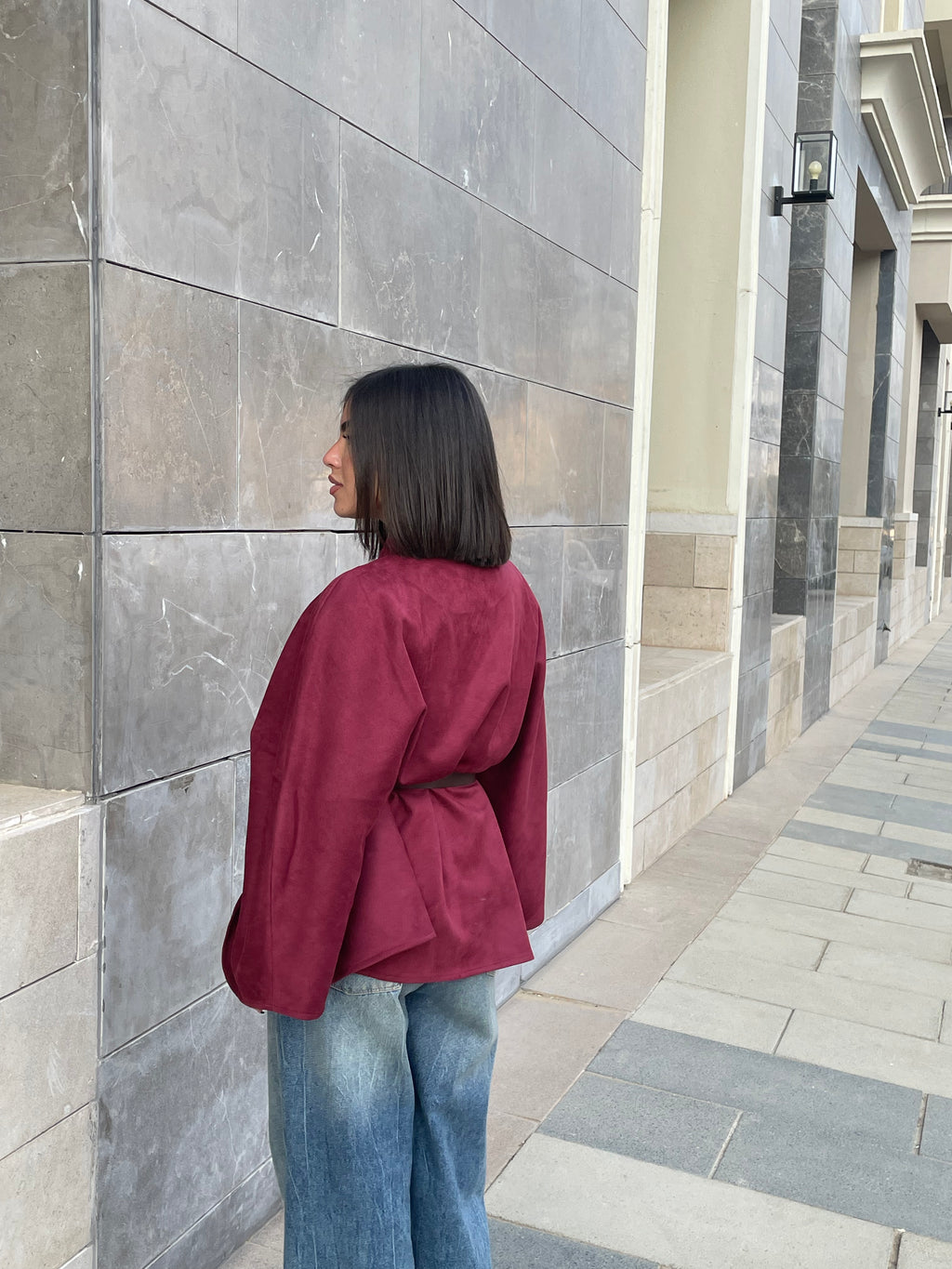 The Suede Cape Jacket