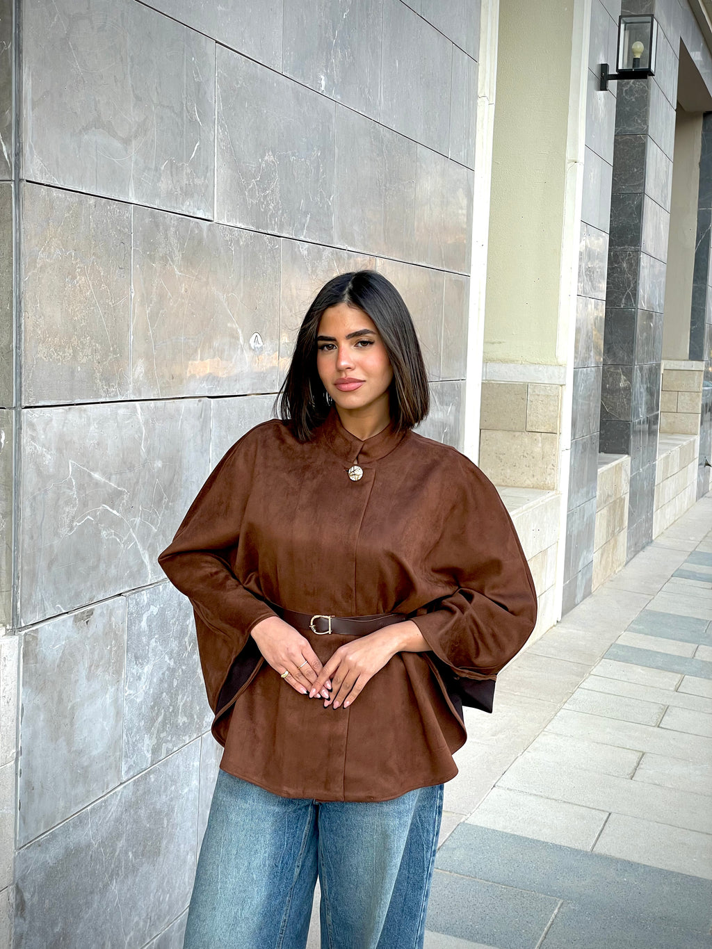 The Suede Cape Jacket