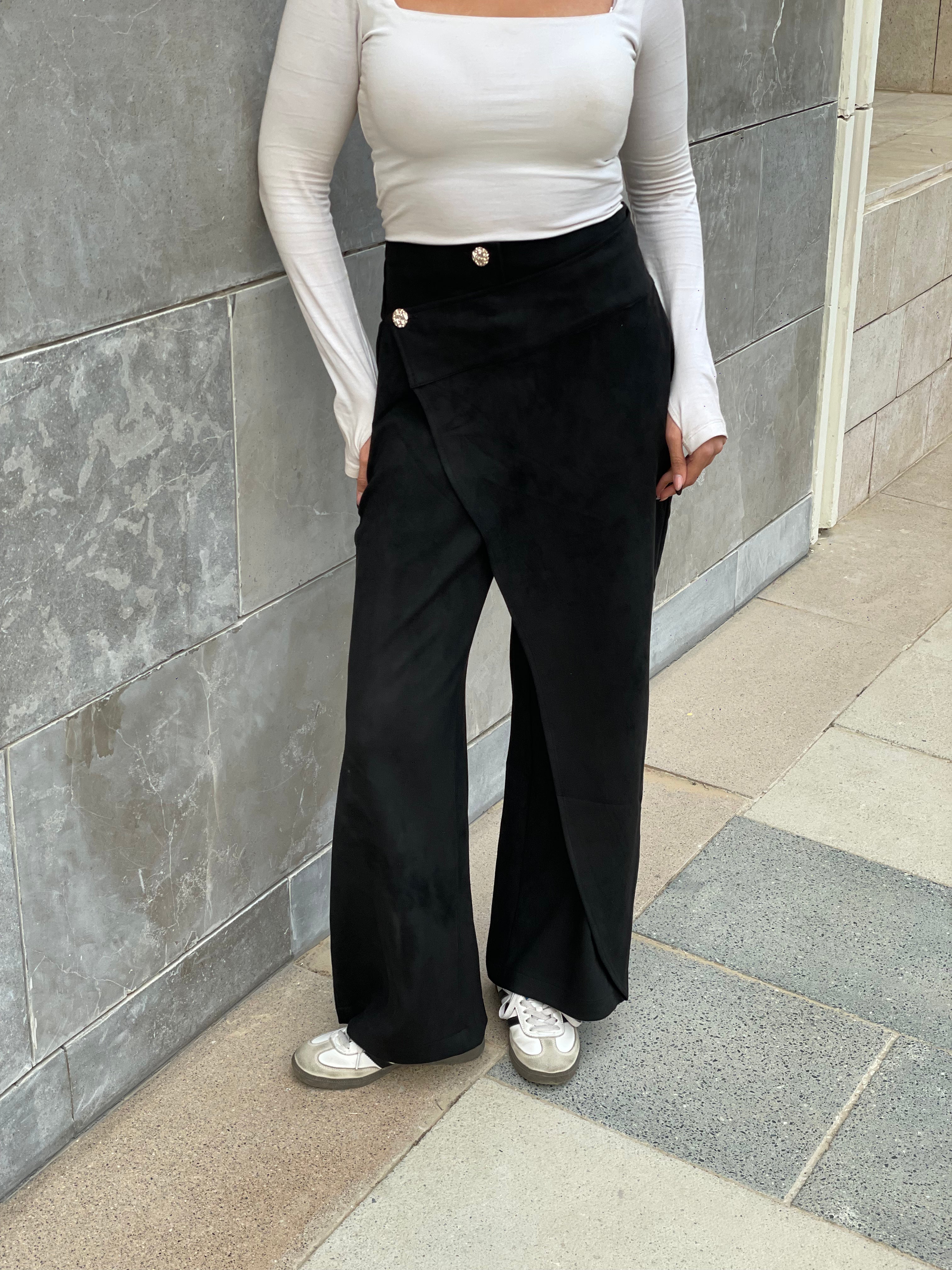 The Suede Wrap Pant