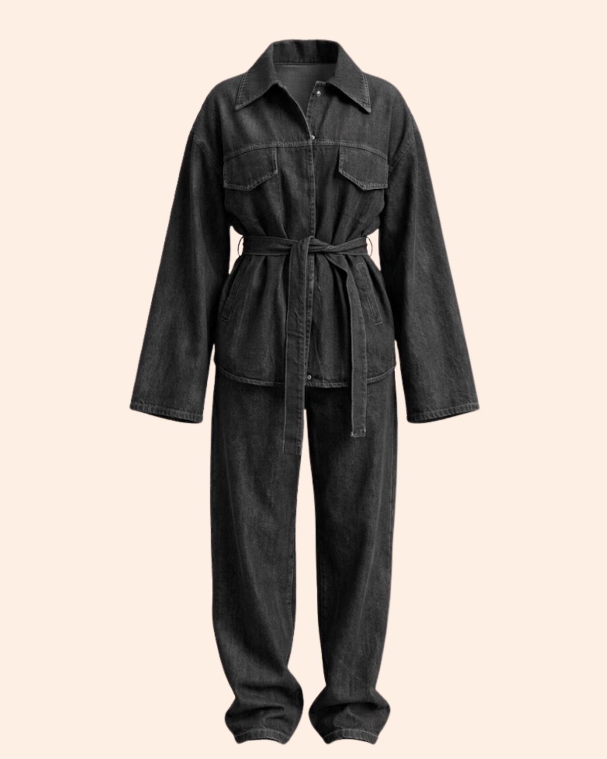 denim cargo set